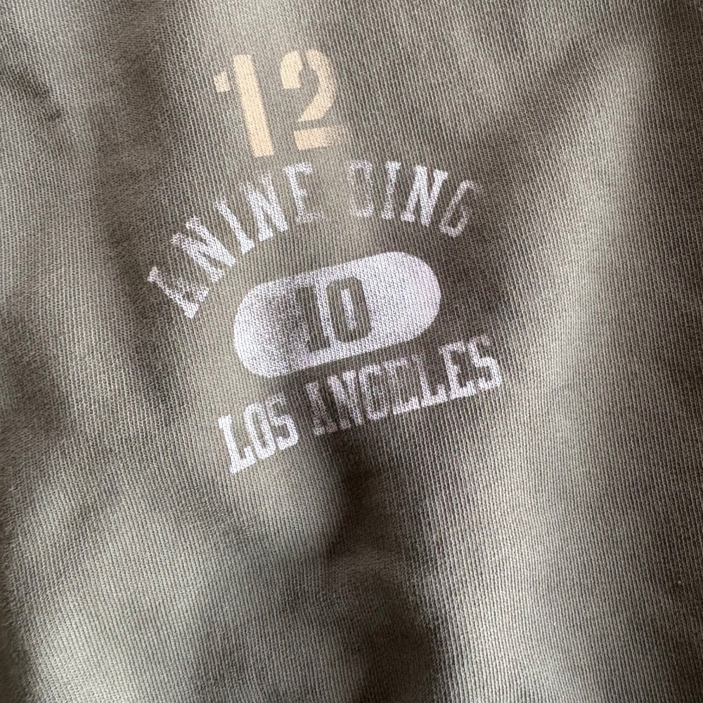 Anine Bing Women's Medium Olive Green Crewneck Sweatshirt LA 2012 Organic Cotton - Picture 6 of 9